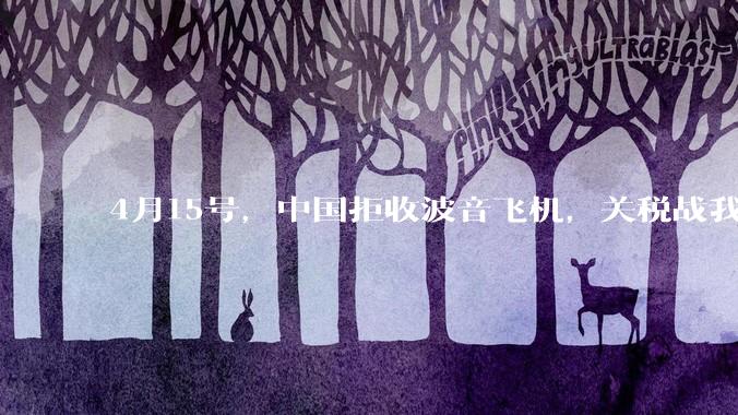 4月15号，中国拒收波音飞机，关税战我们手里还有多少牌？
